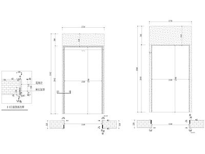 大门门套 施工图 通用节点