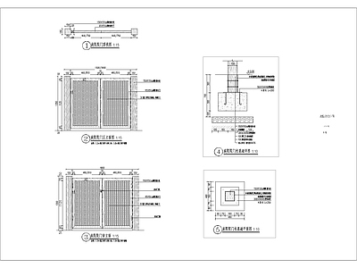 庭院院门详图 施工图 通用节点