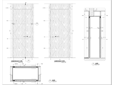 木饰面暗门节点大样 施工图 隐形