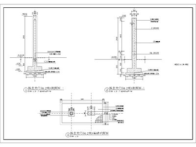 铁艺大门 施工图 通用节点