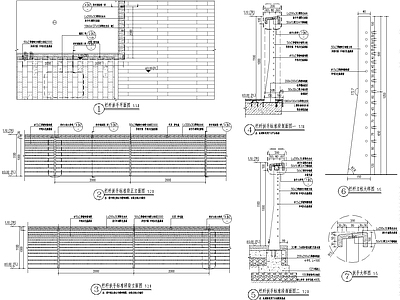 栏杆扶手标准段详图 施工图