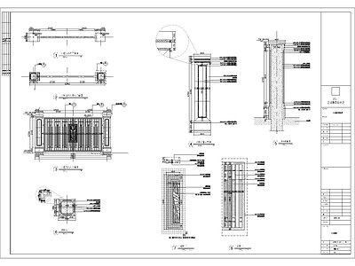 小区大门详图 施工图 通用节点