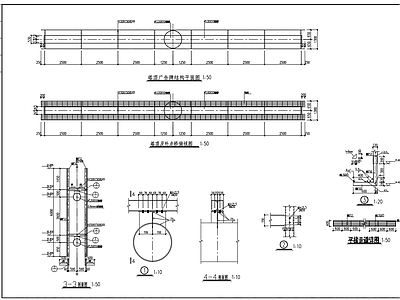 钢结构单立柱广告牌 施工图