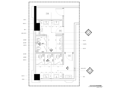 公共卫生间室内装修 施工图