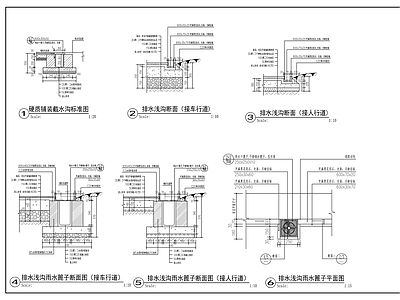 景观截水沟雨水口详图 施工图