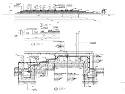 新中式入口logo景墙水景详图 施工图