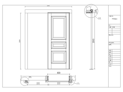 木制外挂移门 施工图 通用节点