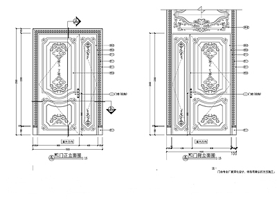 欧式门大样 施工图 通用节点