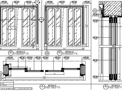双拼门大样 施工图 通用节点