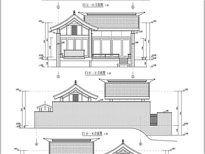 中式民宿建筑 施工图