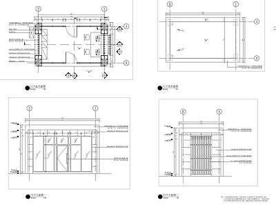 景观岗亭门卫室内 施工图