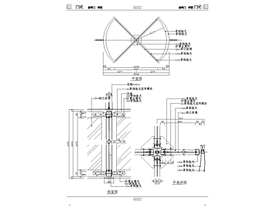 旋转门详图 施工图