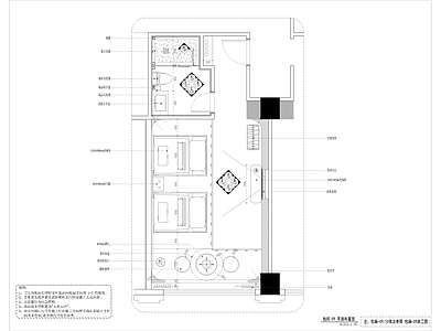 按摩大床房室内装修 施工图