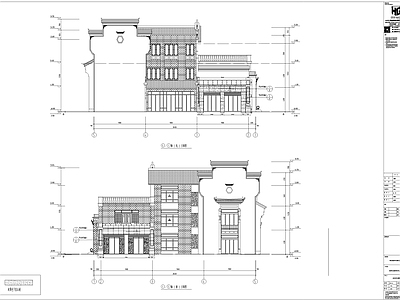 中式仿古建筑石材玻璃幕墙深化 施工图 节点