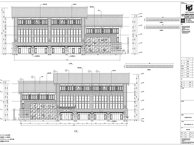 中式仿古建筑石材玻璃幕墙深化 施工图 节点