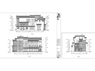 中式仿古建筑石材玻璃幕墙深化 施工图 节点