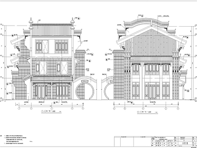 仿古街区古建深化 施工图 建筑通用节点