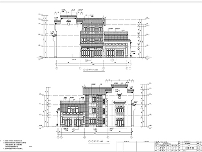 仿古街区古建深化 施工图 建筑通用节点