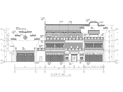 仿古街区古建深化 施工图 建筑通用节点