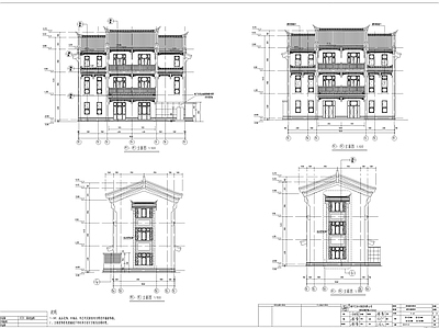 仿古街区古建深化 施工图 建筑通用节点