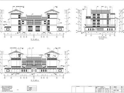 仿古街区古建深化 施工图 建筑通用节点