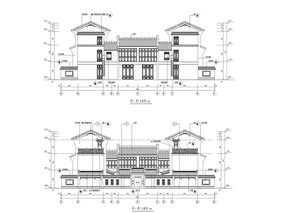 仿古街区古建深化 施工图 建筑通用节点