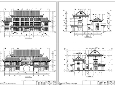 仿古街区古建深化 施工图 建筑通用节点