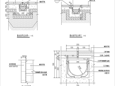 线性排水沟节点详图 施工图