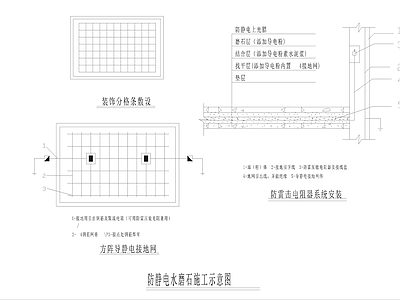 防静电水磨石节点 施工图