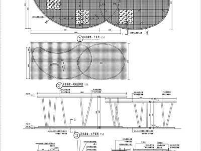 异形廊架详图 施工图