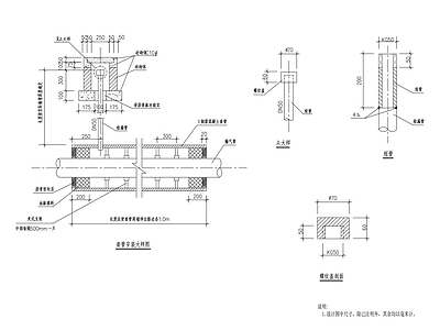 市政燃气套管安装大样 施工图