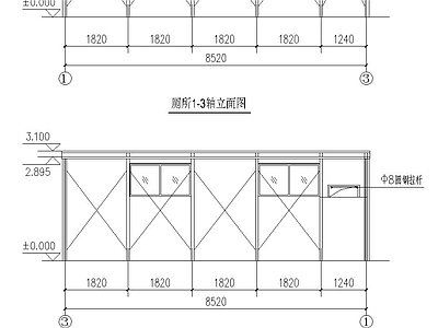 工地临时板房建筑 施工图