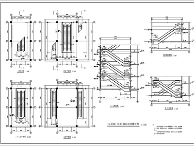 三菱自动扶梯详图 施工图