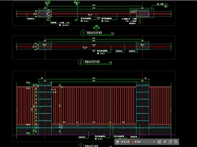 围墙节点大样 施工图