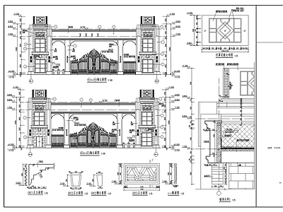 小区大门 施工图