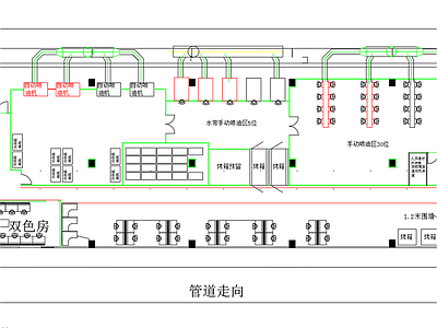 6万5催化燃烧工艺流程图设备布置图 施工图