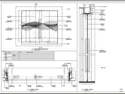 玻璃地弹簧门 施工图 通用节点