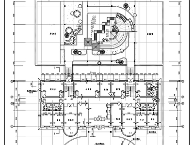 三层养老院建筑 施工图 疗养院