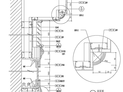 涂料墙纸墙面大样 施工图