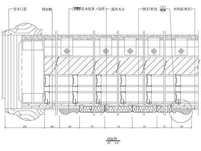 门套含推拉柜门 施工图 通用节点