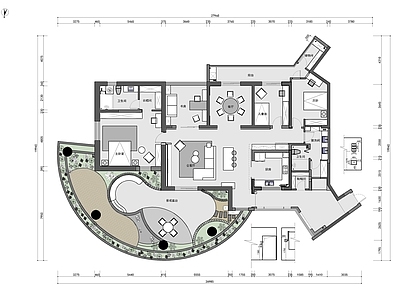 330㎡大平层家装室内 施工图