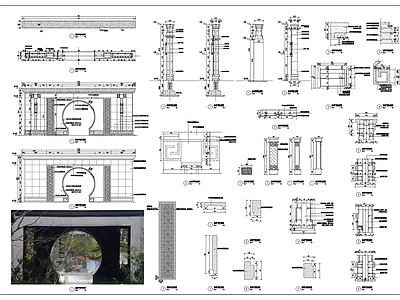 月洞门 施工图