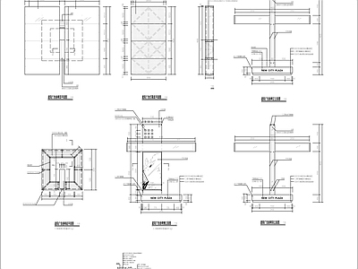 遮阳广告牌节点构造详图 施工图