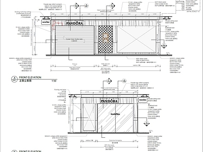 店面门头大样 施工图