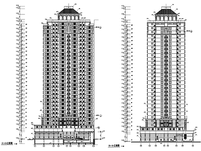 深圳利是佳商住大厦建筑 施工图