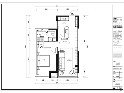 翡丽蓝湾公寓室内装修 施工图