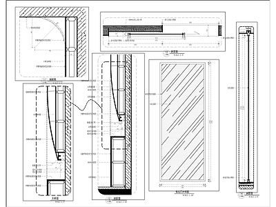 spa足浴包间墙面大样 施工图