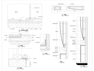 包间墙身造型大样 施工图