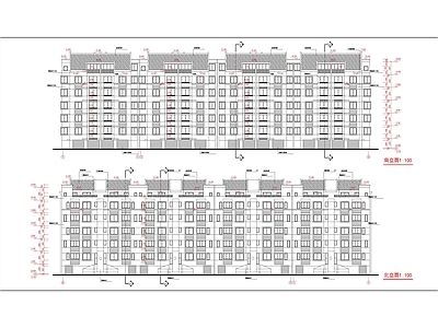 小区住宅楼建筑 施工图