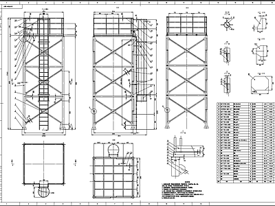 钢支架平台 施工图